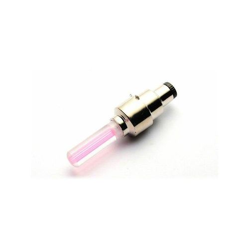 2er-Set LED-Ventile für Fahrrad-/Motorrad-/Autoräder Pink - Rose