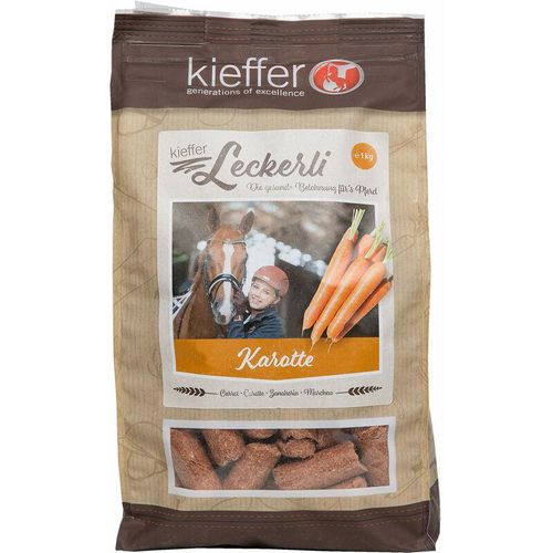 Leckerli Karotte - natürlicher Leckerbissen für Pferde - 1 kg - Kieffer
