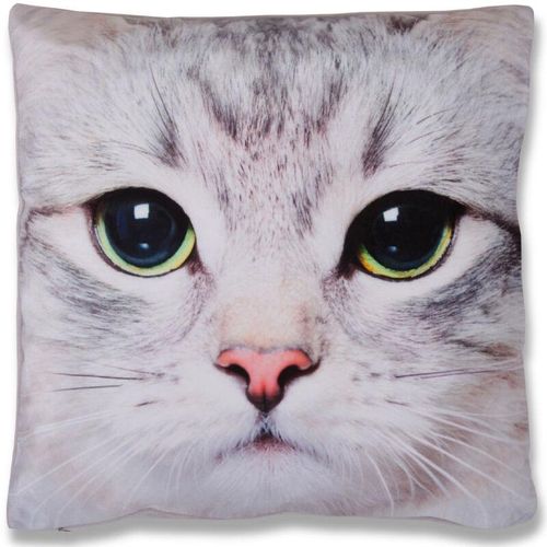Kissenbezug Fotodruck Motiv in 40×40 cm, Flauschig weiche Kissen-Hülle in vielen Motiven erhältlich ( Design: Katze ) – Katze