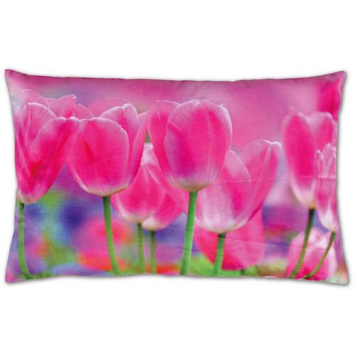 Kissenbezug mit Fotodruck ca. 40x60cm, Flauschig weich, in weiteren Motiven verfügbar ( Design: tulpen ) – Tulpen