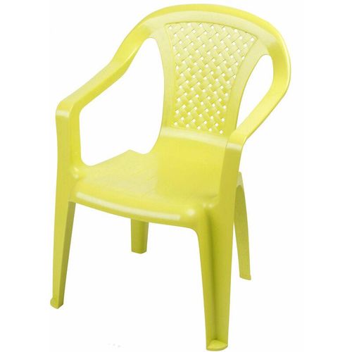 Spetebo – Kinder Gartenstuhl aus Kunststoff – grün – Robuster Stapelstuhl für Kleinkinder – Monoblock Stuhl Kinderstuhl Spielstuhl Sitz Möbel