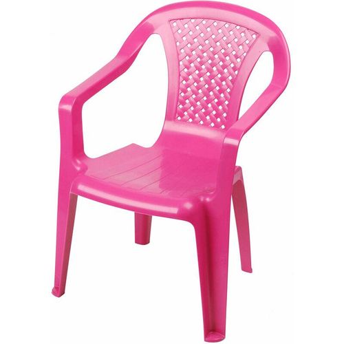 Spetebo – Kinder Gartenstuhl aus Kunststoff – pink – Robuster Stapelstuhl für Kleinkinder – Monoblock Stuhl Kinderstuhl Spielstuhl Sitz Möbel