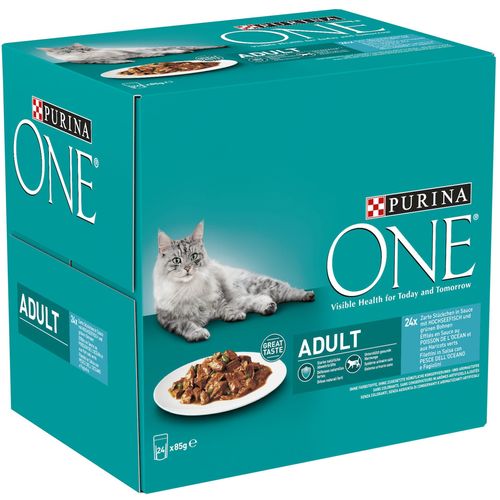 Purina ONE Adult Fisch 24x85 g