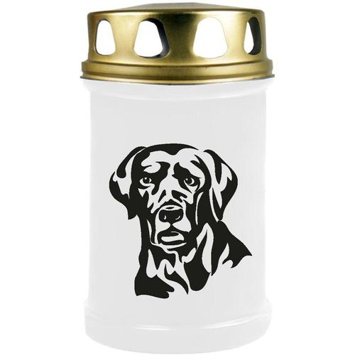 Grabkerze Grablicht ( Hund Labrador ) - ca 48h / 2 Tage Brenndauer je Kerze ( 14,5cm, ø 7cm ) - viele versch. Designs - Hund Labrador