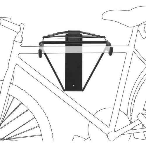 Relaxdays – Fahrradhalterung für 1-2 Fahrräder, Fahrradhalter zur Wandmontage max. 50 kg, HxBxT 32 x 30 x 52 cm, schwarz