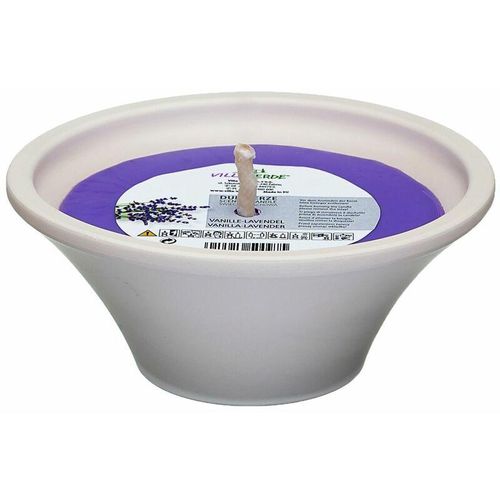 Duftkerze in Keramikschale Van.-Lavendel, Höhe 8 cm, ø 18 cm Duftkerzen – Villa Verde