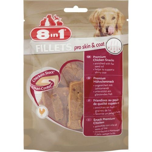 8in1 – Hundesnack Fillets Pro Skin & Coat s Leckerli Kausnack Hundefutter