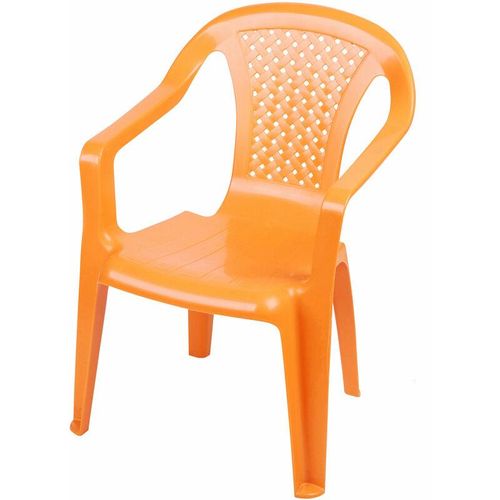 Spetebo – Kinder Gartenstuhl aus Kunststoff – orange – Robuster Stapelstuhl für Kleinkinder – Monoblock Stuhl Kinderstuhl Spielstuhl Sitz Möbel