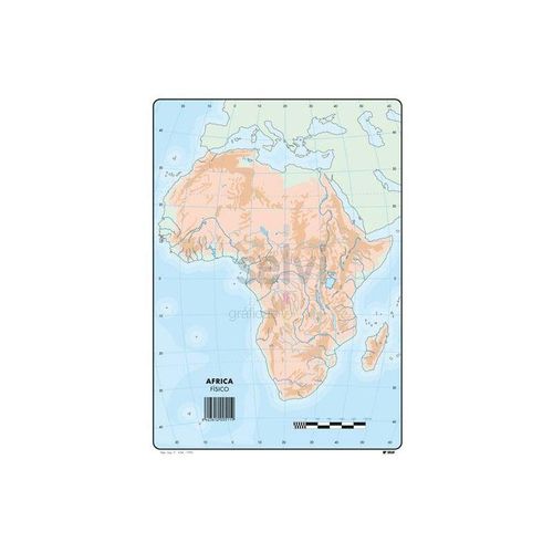 Physische karte von afrika a4 -50u- - Selvi