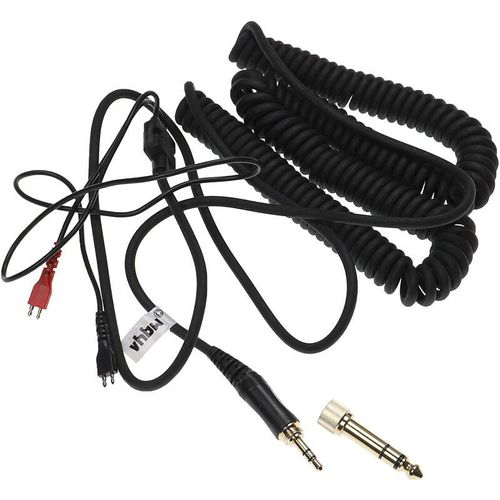 Vhbw – Audio aux Kabel kompatibel mit Sennheiser hd 222, hd 224, hd 230 Kopfhörer – Audiokabel 3,5 mm Klinkenstecker auf 6,3 mm, 1,5 – 4 m, Schwarz