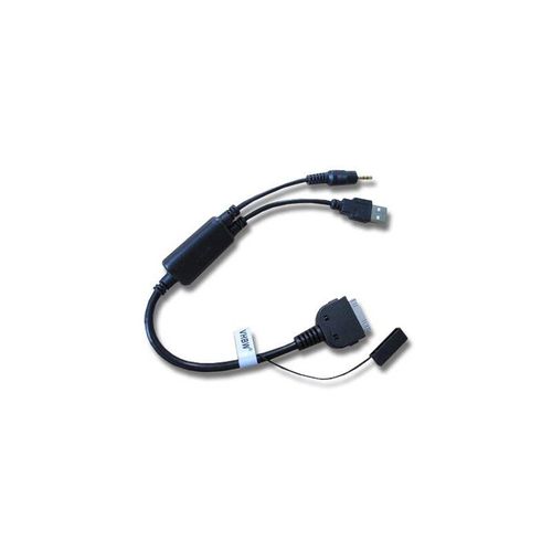 Kfz Audio Kabel kompatibel mit Apple iPod mini 3te Generation, 4te Generation, 5te Generation, - Y-Adapter, Schwarz - Vhbw