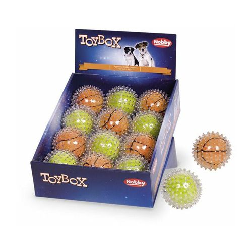 Nobby - Plüsch Ball in tpr Spiky Ball 8,5 cm Hundespielzeug