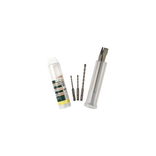 Meißel- und Hammerbohrer-Set SDS-plus, Meißel- & Bohrer-Satz grün, 5-teilig