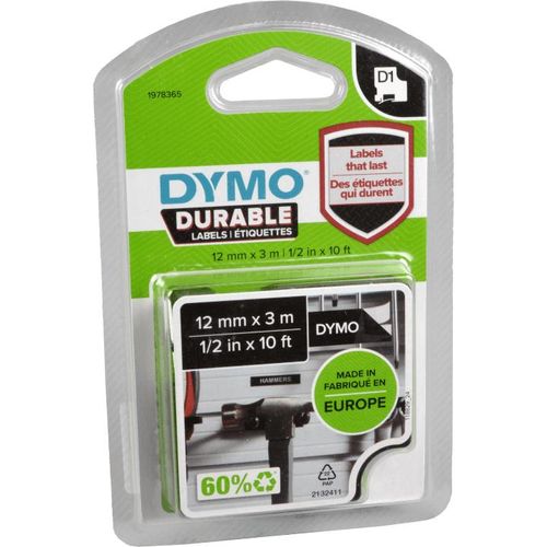 Dymo Originalband 1978365 weiß auf schwarz 12mm x 3m