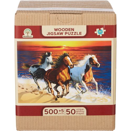 WOODEN.CITY PUZZLE Holzpuzzle "Wild Horses on the Beach", L