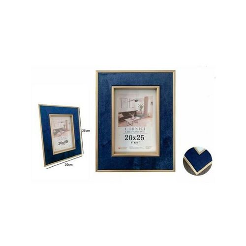 Trade Shop Traesio – 20 x 25 cm blau mit goldrand 70313 blauer posterfotorahmen