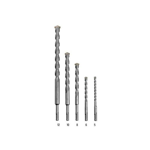 Trade Shop Traesio - satz 5 bohrer für presslufthammer meissel stahl 5-6-8-10-12 mm