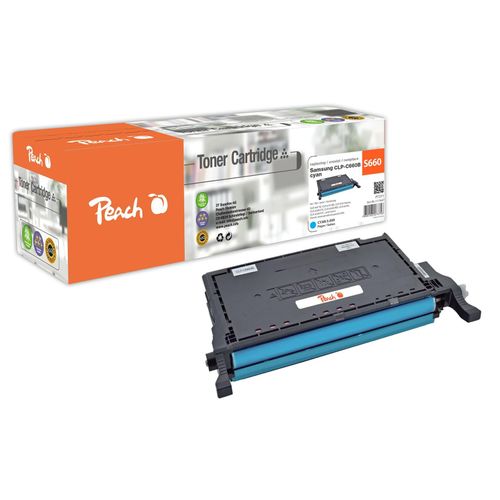 Peach S660 Toner XL cy ersetzt Samsung CLP-C660B/ELS, ST885A für z.B. Samsung CLP -607 N, Samsung CLP -610 ND, Samsung CLP -610 (wiederaufbereitet)