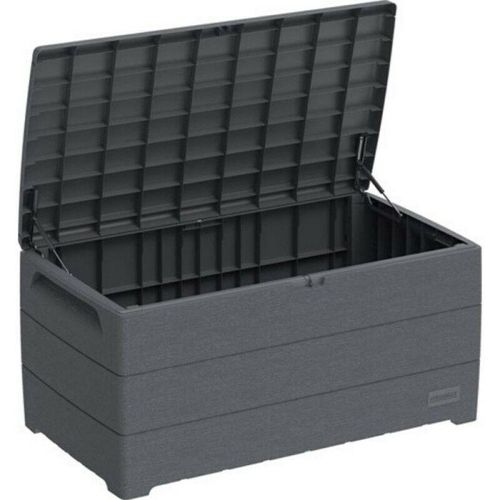 Duramax Außenbox Kunststoff 129,5 x 70 x 62,5 cm, 416 Liter,Grau,wetterfest,wartungsfrei, von Ezooza