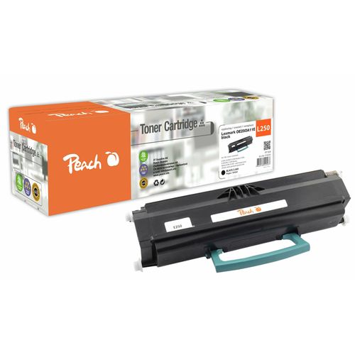 Peach L250 BK Toner bk ersetzt Lexmark No. 250BK, OE250A11E für z.B. Lexmark E 250, Lexmark E 250 D, Lexmark E 250 DN, Lexmark E 250 N (wiederaufbereitet)