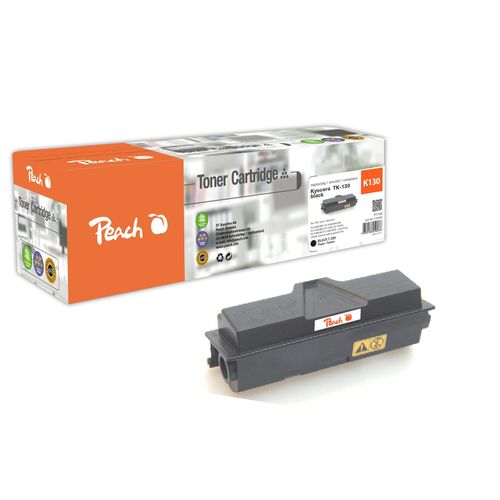 Peach K130 Toner bk ersetzt Kyocera TK-130 für z.B. Kyocera FS -1028 MFP, Kyocera FS -1128 MFP, Kyocera FS -1300, Kyocera FS -1300 Arztdrucker (wiederaufbereitet)