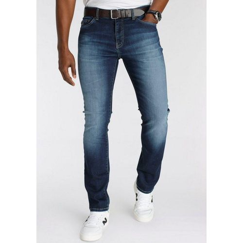 DELMAO Stretch-Jeans „Reed“ mit schöner Innenverarbeitung – NEUE MARKE!, blau