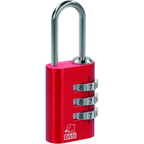 Basi – Kofferschloss – mit Aluminiumgehäuse – Farbe: Rot – 6170-4000-ROT