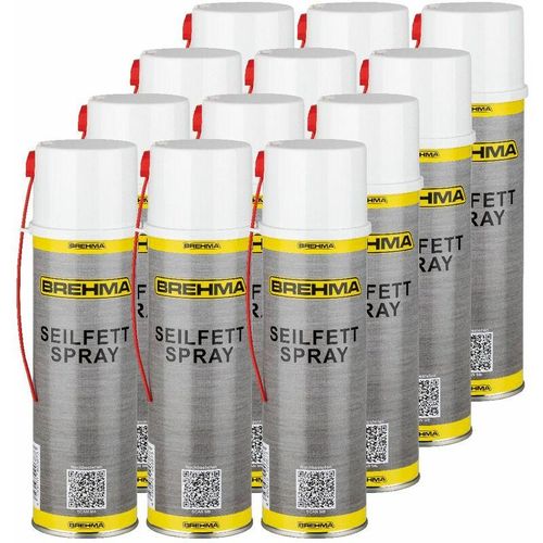 12x Brehma Seilfett Spray 500ml Fettspray Sprühfett Kettenfett