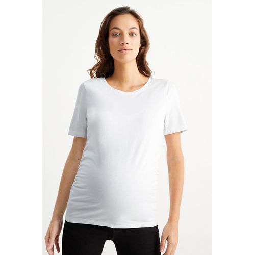 C&A Set van 2-zwangerschaps-T-shirt, Wit, Maat: XS