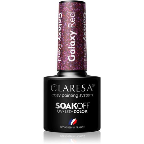Claresa SoakOff UV/LED Color Galaxy gel nail polish shade Red 5 g