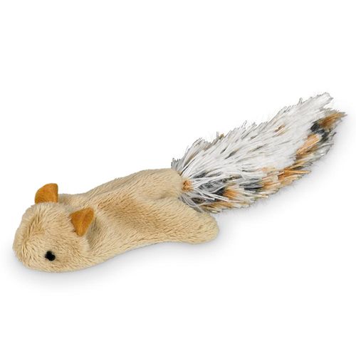 Nobby Plüsch Eichhörnchen mit Catnip Katzenspielzeug, 18 cm