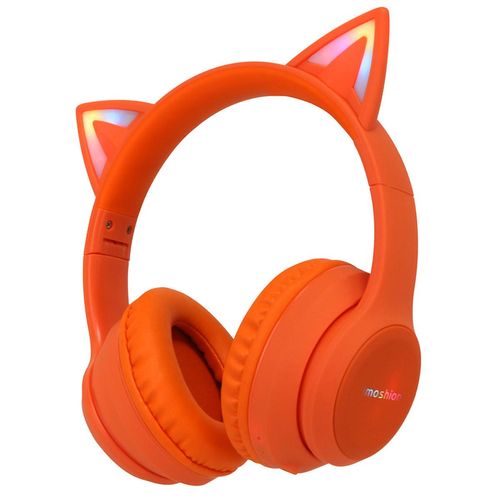 iMoshion Kids LED Light Cat Ear Bluetooth-Kopfhörer – Kinderkopfhörer – Orange
