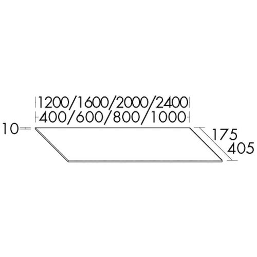 Burgbad Abdeckplatte Glas Matt 10x402x405 Lichtgrau Matt, APFD040A0126 APFD040A0126