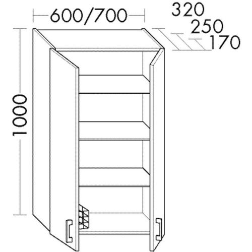 Burgbad Hängeschrank Sys30 PG4 Sana 1000x600x250 Weiß Hochglanz, OSBZ060F3359 OSBZ060F3359