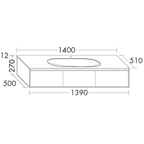 Burgbad Glas Waschtisch-Set rc40 Eiche Hellgrau/Weiß Hochglanz, SGAR140F4602A0031 SGAR140F4602A0031