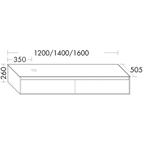 Burgbad Waschtischunterschrank rc40 Solitaire Matt Trend- oder RAL-Farbe Matt/li.grau Matt, SGKM140L SGKM140LF4532A0126