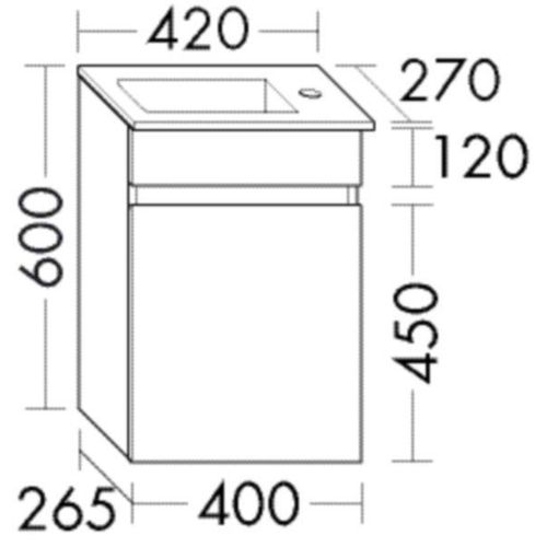 Burgbad Mineralguss Waschtisch-Set Lin20 HGL Anthrazit Hochglanz/Alpinweiss, SGIE042RF5373C0001 SGIE042RF5373C0001