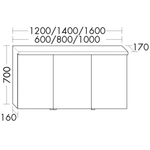 Burgbad Spiegelschrank Sys30 PG2 Echo 700x1000x170 Eiche Dekor Merino, SPQK100F2752 SPQK100F2752