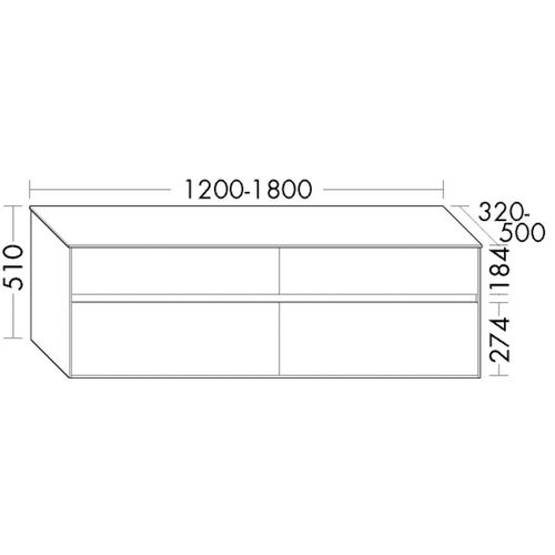 Burgbad Unterschrank rc40 Sand Hochglanz/Lichtgrau Hochglanz, USHO140F4516A0131 USHO140F4516A0131