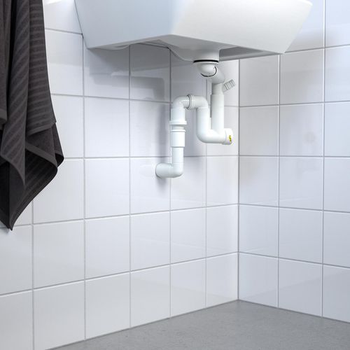 RÄNNILEN Siphon mit flexiblem Rohr, 1 Becken