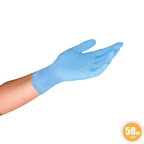 Latex-Handschuhe, Größe L - Blau, 50er-Set