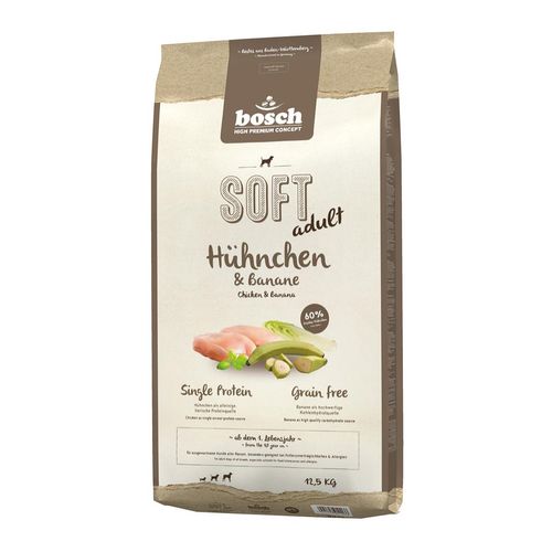 Bosch SOFT Hundefutter Hühnchen und Banane 2x12,5kg