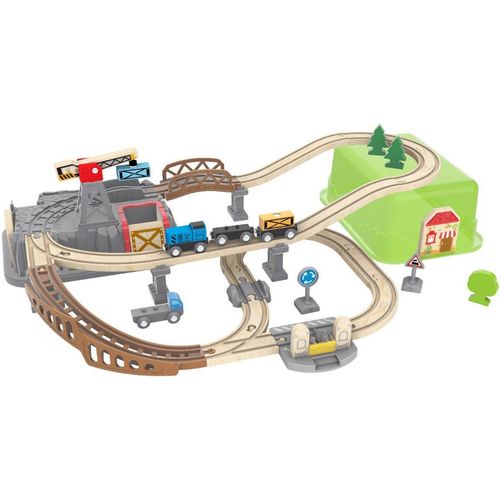 Hape Spielzeug-Eisenbahn Holzspielzeug, Eisenbahn-Baukasten, (Set, 50-tlg), bunt