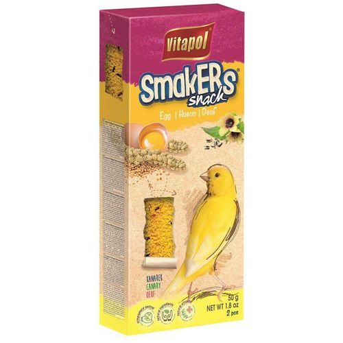 Vitapol Vogelfutter-Eierflaschen für Kanarienvögel, 2 Stück 50 g