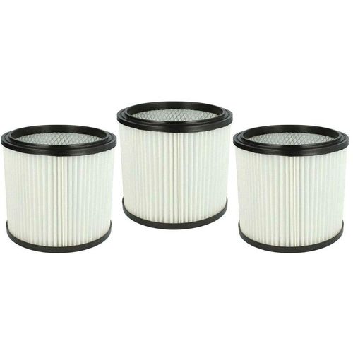 Vhbw - Filterset 3x Faltenfilter kompatibel mit Parkside A1 Lidl, B1 Lidl, B2 Lidl, pnts 1300, pnts 1300(A1) Nass- und Trockensauger - Filter,