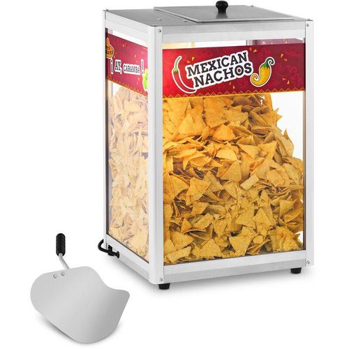 Nacho Wärmer Original Wärmetheke 160 Watt 65 °c Nacho Erdnüsse Popcorn Edelstahl – Rot, Silbern
