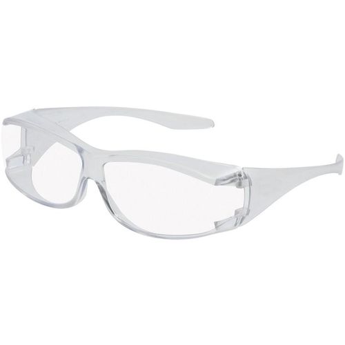 MSA Schutzbrille OverG Besucherbrille Überbrille kratzfest klar, Sicherheitsbrille für Brillenträger, Arbeitsschutzbrille