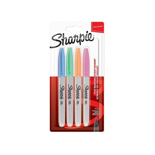 Sharpie Permanentmarker | feine Spitze | Pastel Farben | 4 Stück