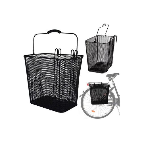 Oramics Fahrradkorb Hinten zum seitlichen Einhängen 25 Liter Gepäckträgerkorb (Fahrrad Korb 35 x 23 x 32 cm