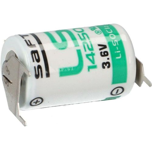 Saft Lithium 3,6V LS14250-3PF Batterie 1/2AA Zelle pin ++/-